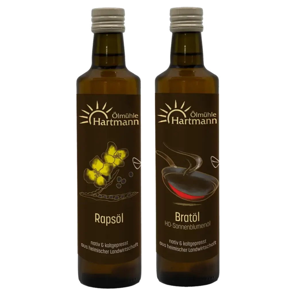 Küchen Basic Duo – Rapsöl 0,50l & Bratöl 0,50l