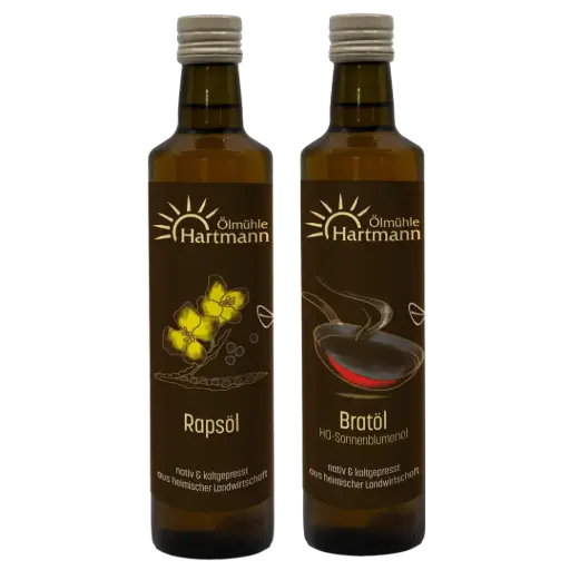 Küchen Basic Duo – Rapsöl 0,50l & Bratöl 0,50l